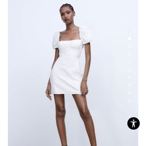 Zara OPENWORK EMBROIDERED DRESS